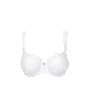 Charlotte - Underwired low-necked bra - 0001 BLANC