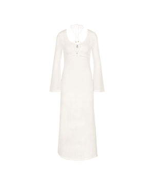 Beach MyWear Crochet Long Dress LSL - Dress - 00GZ SILK WHITE