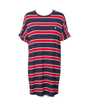 Softness - Stripe Big Shirt - 393 Midnight blue