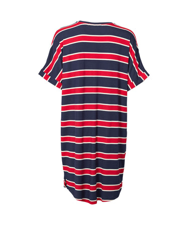 Softness - Stripe Big Shirt - 393 Midnight blue