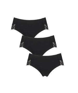 Seamless - Tai W Lace 3-pack - 001 Black