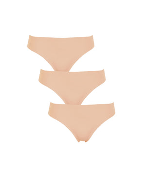 Seamless - Brazilian 3-pack - 008 NUDE