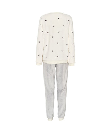 Teddy - Hjemmedragt/heldragt - 104 Ivory w embroidery