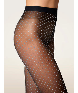 Shimmer Dots - Tights - 7124 black/silver
