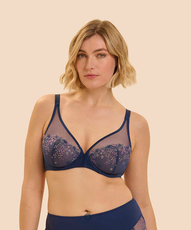 Dèlice - Plunging Underwired Bra - 036 Rainbow Blue