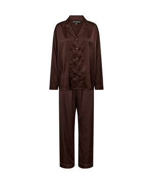 Hype the Detail - Satin Pyjamas - 8989 Brun