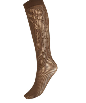 Rosebloom Net - Knee Highs & Overknees - 4884 roasted tea