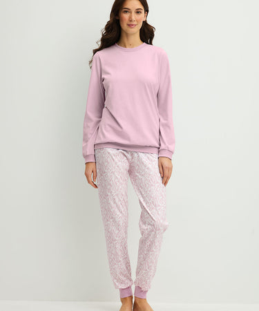 Blooming Nights - Pyjamas Med Manchetter - 283 Fragrant lilac
