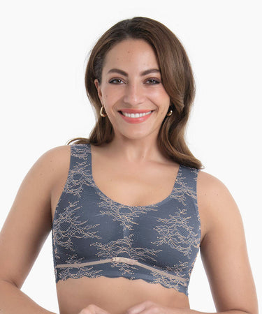 Essential Lace - Bralette - 405 grey/rose