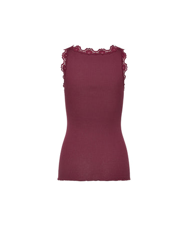 Babette - Top Regular W/Vintage Lace - 093 Windsor Wine