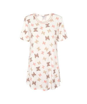 Bamboo - Short-sleeve Nightdress - 671 Desert Butterfly