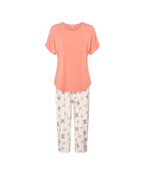 Bamboo - Short-sleeve Pj Pirate Pants - 671 Desert Butterfly