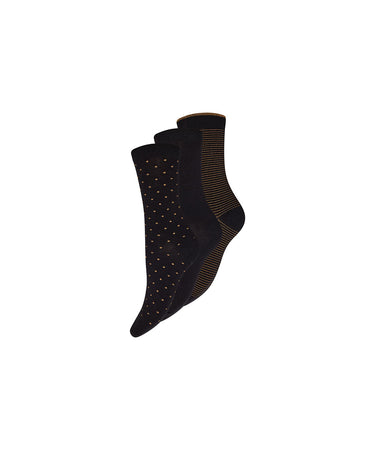 Decoy - 3-pack Ankle Sock Cotton - 10096 Multifarvet