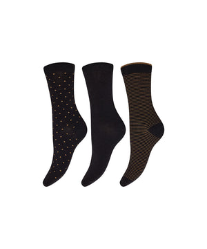 Decoy - 3-pack Ankle Sock Cotton - 10096 Multifarvet