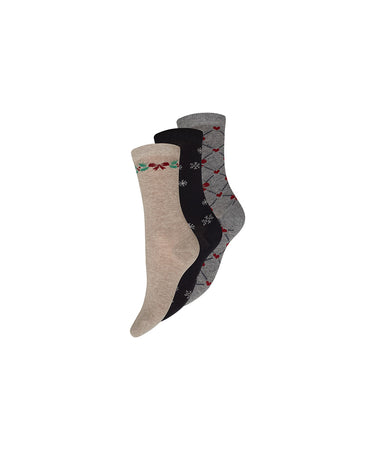 Decoy - 3-pack Ankle Sock Cotton - 10098 Multifarvet