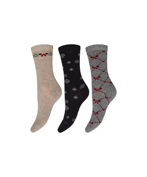 Decoy - 3-pack Ankle Sock Cotton - 10098 Multifarvet