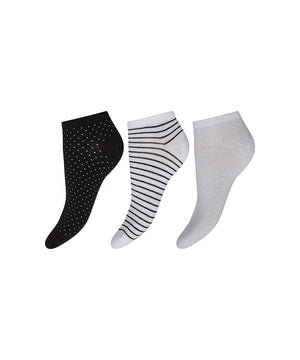 Cotton - 3-pack Sneaker Sock - 10091 Multifarvet