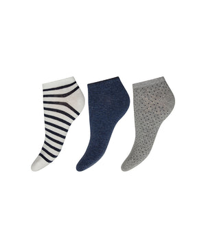 Cotton - 3-pack Sneaker Sock - 10092 Multifarvet