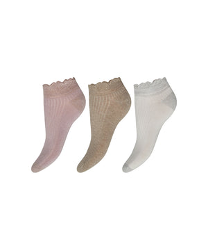 Bamboo - 3-pack Sneaker Sock - 10091 Multifarvet