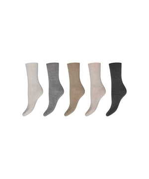 Bamboo - Ankle Sock  5-pack - 9008 Multifarvet