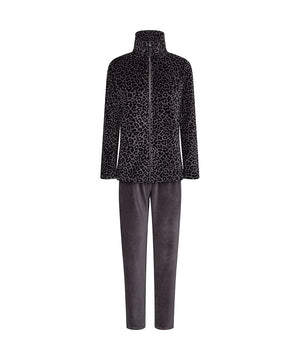 Decoy - Velour Homewear Set - 9517 Grå