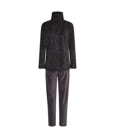 Decoy - Velour Homewear Set - 9517 Grå