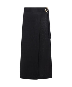 ALBA - Pareo Skirt - 011 BLACK