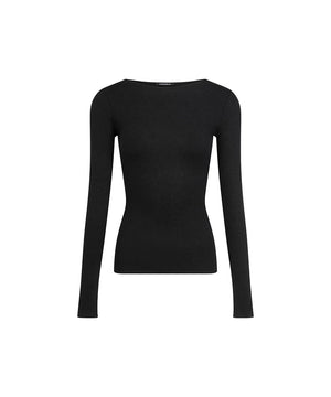 WARM RADIANCE - Long Sleeves T-shirt - 011 BLACK