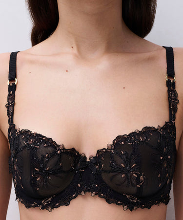CHAMPS ELYSEES - Half-cup Balcony Bra - E17 DAZZLING BLACK
