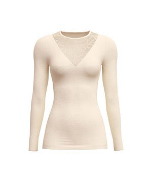 Silky Wool Glam - Shirt Long-Sleeve - 904 Charm cream