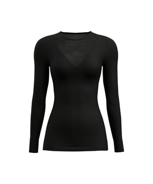 Silky Wool Glam - Shirt Long-Sleeve- 996 Black