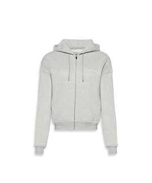 Cotton Terry Blend - Full Zip Sweat Hoodie - P7A GREY HEATHER