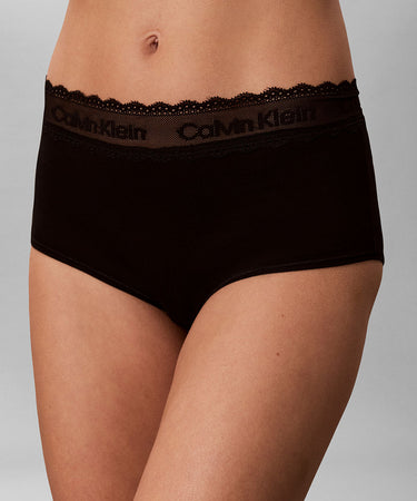 Cotton Lace - Boyshort - UB1 Black