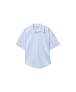 Cotton Poplin - 304 - 2NE SERA STRIPE BLUE DESCENT