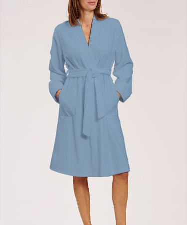 Nightwear - Robe, 1/1 Sleeve, Wrap-around, - 10015 AZUR