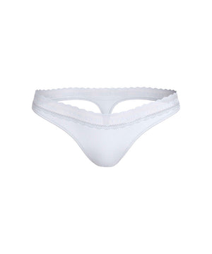 Cotton Lace - Thong - 100 Classic White
