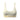 Striped bikini top with Calvin Klein logo on a white background