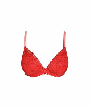 Jane - Push-up Bra Removable Pads - TRR  True Red