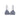 Navy and white striped bra on a white background