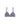 Navy and white striped bra on a white background