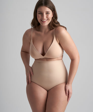 Sculpting - High Waist Brief - BEIGE