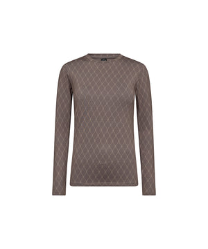 Hype The Detail - Printed Blouse - 225 BRUN