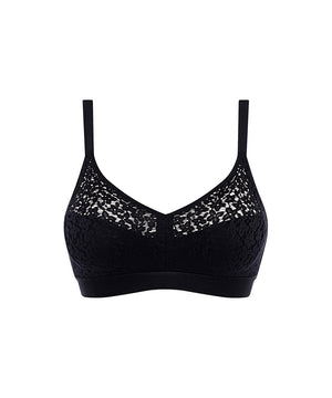 Norah - Wirefree Support Bra - 011 BLACK