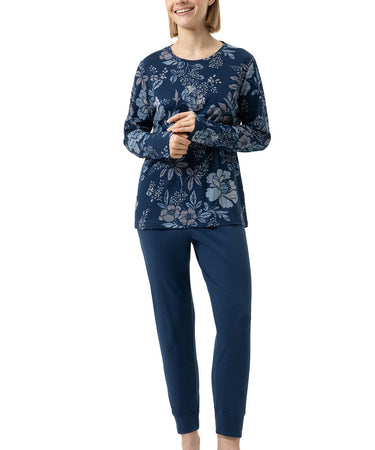 Mey Night - Pyjama 7/8 Length, Long Sleeve - 1118 DEEP MARINE