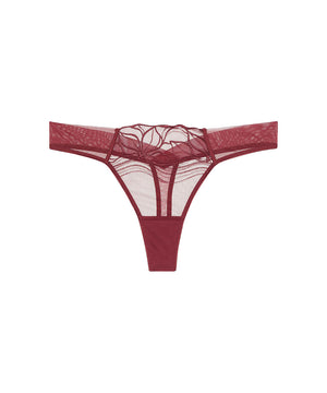 Ck Black Floral Lace - Thong - AF8 FALL BERRY