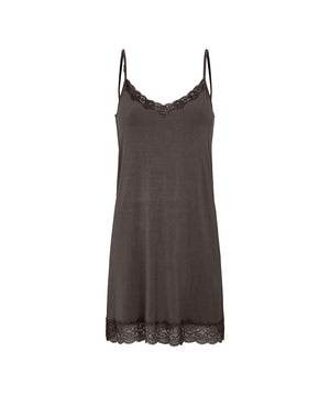 Bamboo - slip with lace - 220 CHOCOLATE