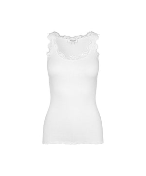 Silk - Top Regular W/Vintage Lace - 1049 NEW WHITE