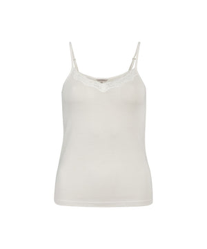 Silk Jersey - Camisole W/Lace - 00 OFF-WHITE