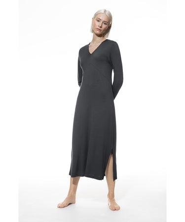 Lovestory - Sleepshirt Long Sleeve - 515 THUNDER GREY
