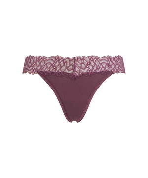 Soft Stretch Lace - Coordinate Thong - 101 MAUVE WINE